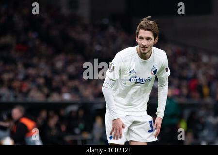 20 février 2020, Copenhague, Danemark : Copenhague, Danemark. 20 février 2020. Rasmus Falk du FC Copenhague vu lors du match de l'UEFA Europa League entre le FC Copenhague et le Celtic à Telia Parken à Copenhague. (Crédit photo : Gonzales photo - Dejan Obretkovic) (crédit image : © Dejan Obretkovic/Gonzales photo via ZUMA Press) Banque D'Images