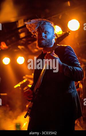 13 mai 2016 - Bergen, Norvège - Norvège, Bergen - 13 mai 2016. Le groupe islandais de black metal Audn donne un concert au garage de Bergen. (Crédit photo : Gonzales photo - Jarle H. Moe) (crédit image : © Jarle H. Moe/Gonzales photo via ZUMA Press) Banque D'Images