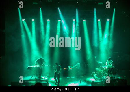 2 mars 2018 - Oslo, Norvège - Norvège, Oslo - 2 mars 2018. Le projet danois de synthpop School of X donne un concert au Rockefeller lors du festival norvégien Showcase et de la conférence musicale de Larm 2018 à Oslo. (Crédit photo : Gonzales photo - Stian S. Moller) (crédit image : © Stian S. Moller/Gonzales photo via ZUMA Press) Banque D'Images