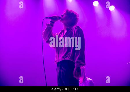 2 mars 2018 - Oslo, Norvège - Norvège, Oslo - 2 mars 2018. Le projet danois de synthpop School of X donne un concert au Rockefeller lors du festival norvégien Showcase et de la conférence musicale de Larm 2018 à Oslo. (Crédit photo : Gonzales photo - Stian S. Moller) (crédit image : © Stian S. Moller/Gonzales photo via ZUMA Press) Banque D'Images