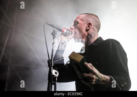 21 avril 2018 - Tilburg, pays-Bas - pays-Bas, Tilburg - 21 avril 2018. Wear Your Wounds donne un concert lors du festival néerlandais de Music metal Roadburn Festival 2018 à Tilburg. Ici, le chanteur Jacob Bannon est vu en direct sur scène. (Crédit photo : Gonzales photo - Peter Troest) (crédit image : © Peter Troest/Gonzales photo via ZUMA Press) Banque D'Images