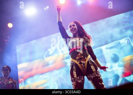 30 avril 2018 - Bergen, Norvège - Norvège, Bergen - 30 avril 2018. Le groupe néerlandais Eurodance Vengaboys donne un concert live lors du spectacle We Love the 90â€šÃ„Ã au Bergenshallen à Bergen. (Crédit photo : Gonzales photo - Jarle H. Moe) (crédit image : © Jarle H. Moe/Gonzales photo via ZUMA Press) Banque D'Images