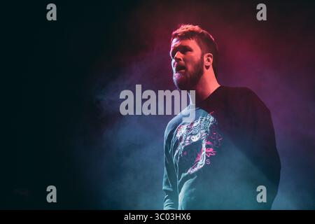 7 mai 2021, Danemark : Copenhague, Danemark. 07 mai 2021. Le groupe de death metal danois Illdispose donne un concert live à Amager Bio dans le cadre du festival de metal Nordic Noise 2021 à Copenhague.., Credit :Nikolaj Bransholm / ZUMA Press (Credit image : © Nikolaj Bransholm/Gonzales photo via ZUMA Press) Banque D'Images