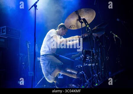 17 novembre 2016 - Bergen, Angleterre, Norvège - le compositeur et batteur Kim VÃ–GE Furuhaug donne un concert live avec son projet solo Super Heavy Metal à l'USF Verftet à Bergen. Norvège, 17.11.2016. (Crédit image : © Jarle H. Moe/Gonzales photo via ZUMA Press) Banque D'Images