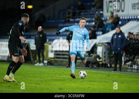 21 février 2022, Danemark, Randers : Randers, Danemark. 21 février 2022. Oliver Bundgaard Kristensen (19 ans) de Randers FC vu lors du match de Superliga 3F entre Randers FC et Viborg FF au Cepheus Park à Randers., Credit :Balazs Popal / ZUMA Press (Credit image : © Balazs Popal/Gonzales photo via ZUMA Press) Banque D'Images