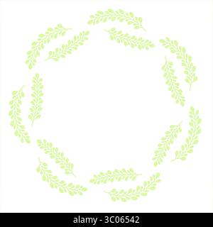 Cadre de cercle de Pâques, couronne avec branches. Illustration vectorielle. Illustration de Vecteur