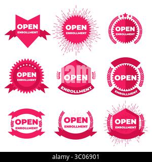 Mise en place des bannières d'adhésion ouverte. Illustrations vectorielles pour le site Web, la page de destination, le dépliant. Illustration de Vecteur