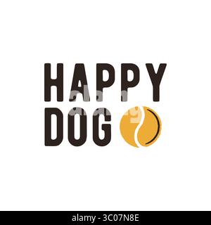 Logo Happy Dog Illustration de Vecteur