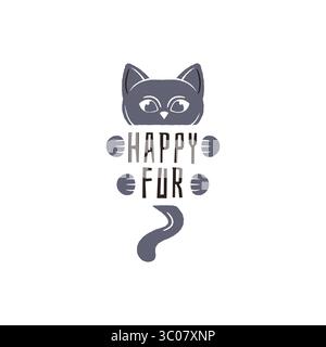 Logo Happy fur Illustration de Vecteur