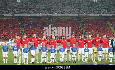 11 octobre 2018 - Chorzow, Pologne - équipe polonaise. Pologne lors d'un match de football de l'UEFA Nations League au stade de Silésie à Chorzow, en Pologne. (Crédit image : © Damian Klamka/ZUMA Wire/ZUMAPRESS.com) Banque D'Images