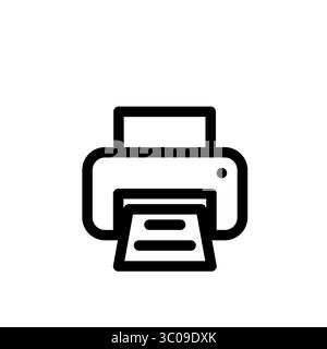 Icône interface utilisateur imprimante style vectoriel Illustration de Vecteur