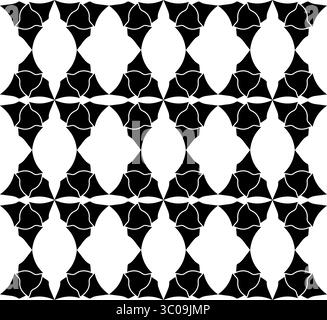Motif textile sans couture géométrique abstrait noir Illustration de Vecteur