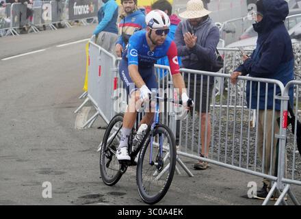Saint Aventin, France. 19 juillet 2025. Clément Russo de Groupama - FDJ lors du Tour de France 2025, épreuve cycliste UCI WorldTour, étape 14, Pau - Luchon-Superbagnères (182, 6 km) le 19 juillet 2025 à Saint-Aventin, France - photo Laurent Lairys/DPPI crédit : DPPI Media/Alamy Live News Banque D'Images