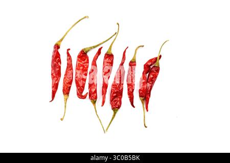 piments piments piments rouges séchés séchés au soleil lal mirch Banque D'Images