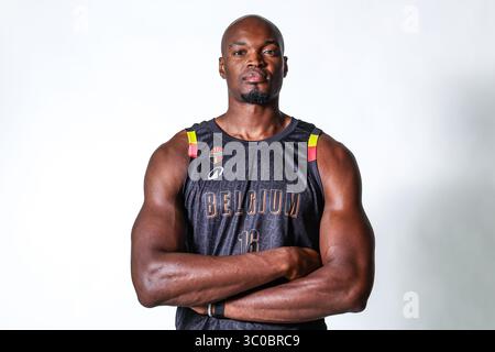 Bruxelles, Belgique. 21 juillet 2025. Le belge Kevin Tumba pose pour le photographe lors de la Journée des médias de l'équipe nationale belge masculine "The Belgian Lions", à Bruxelles, le lundi 21 juillet 2025. BELGA PHOTO BRUNO FAHY crédit : Belga News Agency/Alamy Live News Banque D'Images