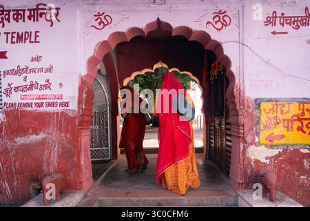 Rajasthan, Inde - Temple indien des femmes de Pushkar Banque D'Images