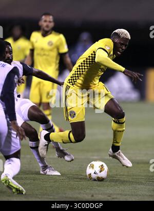 29 septembre 2018 - Columbus, OH, USA - L'attaquant Gyasi Zardes (11) de l'équipage Columbus se bat pour le ballon contre l'Union de Philadelphie au stade Mapfre à Columbus, Ohio, le 29 septembre 2018. (Crédit image : © Tyler Schank/Columbus Dispatch/TNS via ZUMA Wire) Banque D'Images