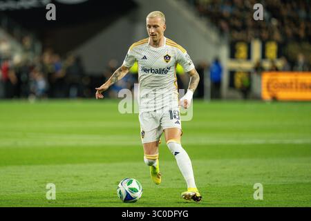 L’attaquant de LA Galaxy Marco Reus (18 ans) lors d’un match de la MLS contre LAFC, samedi 19 juillet 2025, au BMO Stadium, à Los Angeles, CA. LAFC et le Galaxy ont égalé 3-3. (Jon Endow/image du sport) Banque D'Images