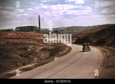 21 août 2018 - Copperhill, Tennessee, États-Unis - exploitation du cuivre et usine d'acide sulfurique, Copperhill, Tennessee, États-Unis, Marion Post Wolcott, Office of War information, septembre 1939 (crédit image : © JT Vintage/Glasshouse via ZUMA Wire) Banque D'Images