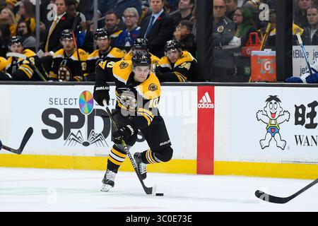 10 novembre 2018 : les Bruins de Boston quittent l'aile Anders Bjork (10 ans) en action lors du match de la LNH entre les Maple Leafs de Toronto et les Bruins de Boston tenu au TD Garden, à Boston, Mass. Boston bat Toronto 5-1. Eric Canha/CSM(image de crédit : &copy ; Eric Canha/CSM via ZUMA Wire) Banque D'Images