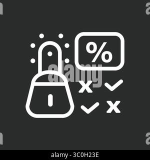 Icône de reconnaissance de formes sur fond noir et blanc – algorithme ai et icône de détection de données, signe vectoriel. Symbole, illustration du logo. Graphiques vectoriels Illustration de Vecteur
