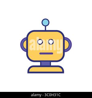 Logo vectoriel d'icône de robot. Logo inspirant, icône Smart Artificial Assistant for Automation, machine Learning et tâches numériques Illustration de Vecteur
