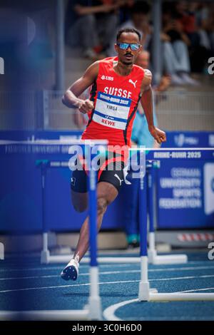 Bochum, Deutschland. 21 juillet 2025. Nahom Yirga (sui) ; FISU World University Games - Rhin-Ruhr 2025 AM 21.07.2025 im Lohrheidestadion, Bochum (Nordrhein-Westfalen) crédit : dpa/Alamy Live News Banque D'Images