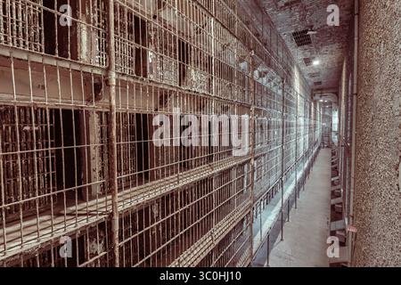 La prison de l'État de l'Ohio à Mansfield, Ohio, construite de 1886 à 1910, est une prison historique célèbre pour son rôle dans la rédemption de Shawshank et est maintenant une attraction touristique. Banque D'Images