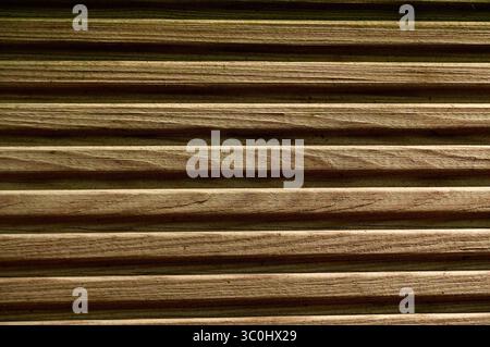 Stores en bois comme arrière-plan. Gros plan. Banque D'Images