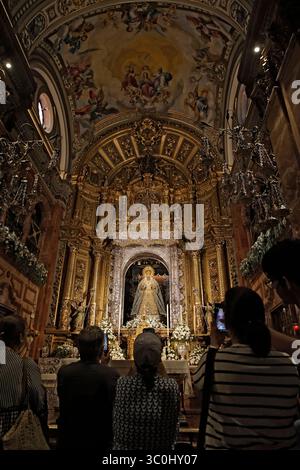 Séville, le 15 juin 2025. La Vierge de la Macarena dans sa basilique. Photo : Juan Flores. Archsev. Crédit : album / Archivo ABC / Juan Flores Banque D'Images