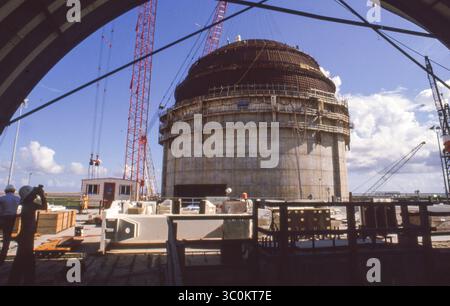 Bay City Texas, États-Unis : construction au South Texas Nuclear Project. Banque D'Images