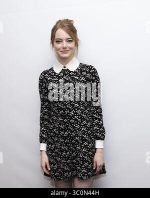 Golden Globes 2019 : Nominee : MEILLEURE ACTRICE DANS UN SECOND RÔLE, FILM. Photo : 16 novembre 2018 - Hollywood, Californie, États-Unis - EMMA STONE fait la promotion du film « The Favourite » à Hollywood. (Crédit image : © Armando Gallo/ZUMA Studio) Banque D'Images