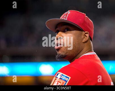 07 décembre 2018 Anaheim, CA...(FILE PHOTOS) deux joueurs de baseball professionnels sont morts dans un braquage de la route qui s'est mal passé au Venezuela quand ils ont écrasé leur voiture tout en esquivant un piège placé par des bandits, selon des rapports...(18) Luis Valbuena, un vétéran de la ligue majeure de 11 ans, et l'ancien infielier de la ligue majeure Jose Castillo ont été tués jeudi lorsque la voiture s'est renversé tout en essayant d'éviter un rocher placé sur leur chemin, El Nuevo Herald..... (Absolute Complete Photographer & Company Credit : Juan Lainez / MarinMedia.org / Cal Sport Media (Network Television, veuillez contacter votre représentant commercial Banque D'Images