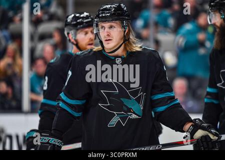 13 décembre 2018 : Marcus Sorensen (20 ans), attaquant des Sharks de San Jose, lors du match de la LNH entre les Stars de Dallas et les Sharks de San Jose au SAP Center de San Jose, en Californie. Chris Brown/CSM(image de crédit : &copy ; Chris Brown/CSM via ZUMA Wire) Banque D'Images