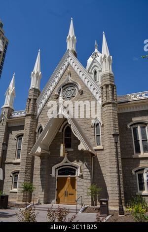 SALT LAKE CITY, USA - Tabernacle en JUIN 2025 à Salt Lake City, USA. A l'intérieur, il y a l'un des plus grands organes du monde. Banque D'Images