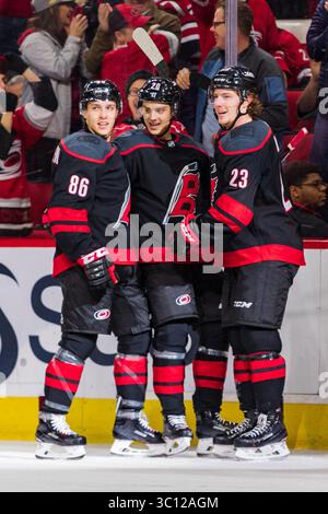 Sebastian Aho (20 ans) est le centre des Hurricanes de Caroline lors du match de la LNH opposant les Predators de Nashville aux Hurricanes de Caroline le 13 janvier 2019 au PNC Arena de Raleigh, Caroline du Nord. Jacob Kupferman/CSM(image de crédit : &copy ; Jacob Kupferman/CSM via ZUMA Wire) Banque D'Images