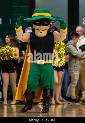 12 janv. 2019 San Francisco, CA États-Unis San Francisco porte la mascotte lors du match de basket-ball masculin de la NCAA entre Gonzaga Bulldogs et les dons de San Francisco 83-96 perdus au War Memorial Gymnasium San Francisco Calif. Thurman James / CSM(image de crédit : &copy ; Thurman James/CSM via ZUMA Wire) Banque D'Images