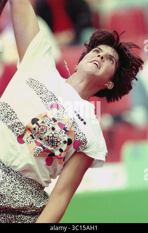 Rome Italie 09/05/1993 :Jennifer Capriati, joueuse de tennis américaine, lors de l'Open d'Italie WTA 1993 - Singles femmes Banque D'Images