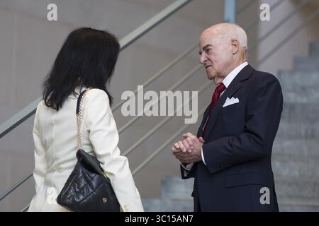 Katherina Reiche (CDU, ministre fédéral de l’économie et de l’énergie) et Henry Kravis (copropriétaire de la société de capital-investissement KKR) après le Made for Ger Banque D'Images