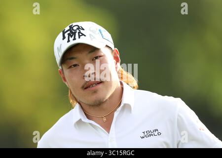 19 janvier 2019 - Singapour - Yoshinori Fujimoto, du Japon, quitte le vert sur le 12e trou lors de la troisième manche de l'Open de Singapour au Serapong, Sentosa Golf Club. (Crédit image : © Paul Miller/ZUMA Wire) Banque D'Images
