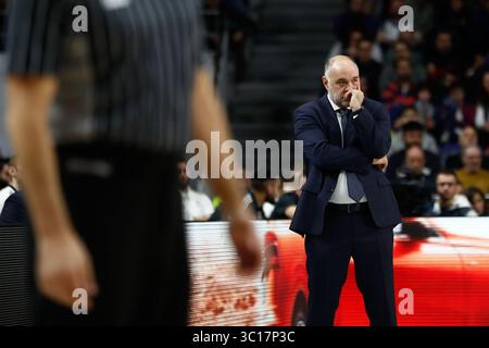 27 décembre 2018 - Madrid, MADRID, ESPAGNE - Pablo Laso d'Espagne et le Real Madrid lors du championnat espagnol Liga Endesa, match de basket joué entre le Real Madrid et Montakit Fuenlabrada au stade Wizink Center, Madrid, Espagne, le 27 janvier 2019. (Crédit image : © AFP7 via ZUMA Wire) Banque D'Images