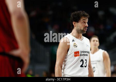 27 décembre 2018 - Madrid, MADRID, ESPAGNE - Sergio Llull Melia d'Espagne et le Real Madrid lors du championnat d'espagne, Liga Endesa, match de basket joué entre le Real Madrid et Montakit Fuenlabrada au stade Wizink Center, Madrid, Espagne, le 27 janvier 2019. (Crédit image : © AFP7 via ZUMA Wire) Banque D'Images