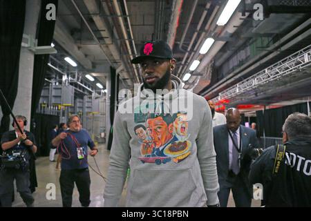 31 janvier 2019 - Miami, FL, États-Unis - LeBron James, de los Lakers de Los Angeles. (Crédit image : © David Santiago/Miami Herald/TNS via ZUMA Wire) Banque D'Images