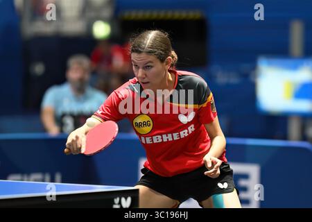 Essen, Allemagne. 22 juillet 2025. Rhin-Ruhr 2025 FISU Games - Tischtennis AM 22.07.2025 in der Messe Essen in Essen Damen Einzel : Lea Lachenmayer ( GER ) Foto : Revierfoto crédit : ddp Media GmbH/Alamy Live News Banque D'Images