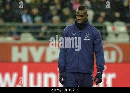 3 février 2019 - Reims, Marne, France - L'attaquant marseillais MARIO BALOTELLI en action lors du championnat de France de football, Ligue 1 Conforama, stade de Reims contre l'Olympique de Marseille au stade Auguste Delaune de Reims - France..Reims a gagné 2-1 (crédit image : © Pierre Stevenin/ZUMA Wire) Banque D'Images