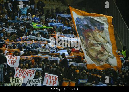3 février 2019 - Reims, Marne, France - les Fan's de Marseille lors du championnat de France de football, Ligue 1 Conforama, stade de Reims contre l'Olympique de Marseille à Auguste Delaune Stadium Reims - France..Reims a gagné 2-1 (crédit image : © Pierre Stevenin/ZUMA Wire) Banque D'Images