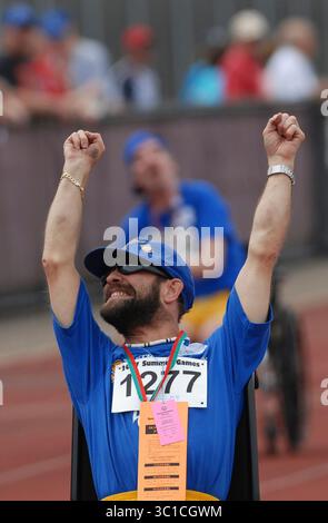 21 juin 2007 - Minneapolis, MN, États-Unis - Jeux olympiques spéciaux au complexe sportif Bierman à l'Université du M (crédit image : Richard Sennott/Minneapolis Star Tribune/TNS via ZUMA Wire) Banque D'Images