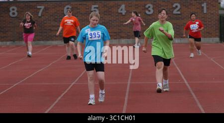 21 juin 2007 - Minneapolis, MN, États-Unis - Jeux olympiques spéciaux au complexe sportif Bierman à l'Université du M (crédit image : Richard Sennott/Minneapolis Star Tribune/TNS via ZUMA Wire) Banque D'Images