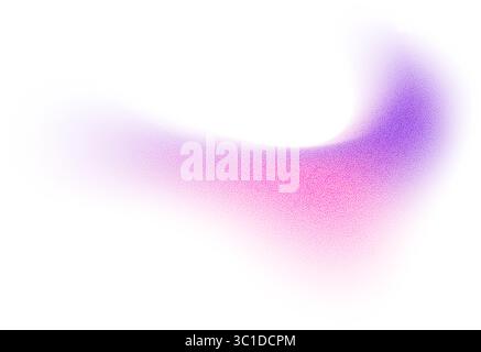 Forme de dégradé abstrait avec bruit, gradation de couleur granuleuse floue rose et violet, élément de design vibrant Illustration de Vecteur