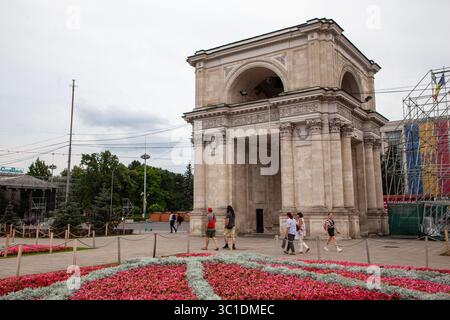 L'Arc de Triomphe à Chișinău Moldavie Banque D'Images